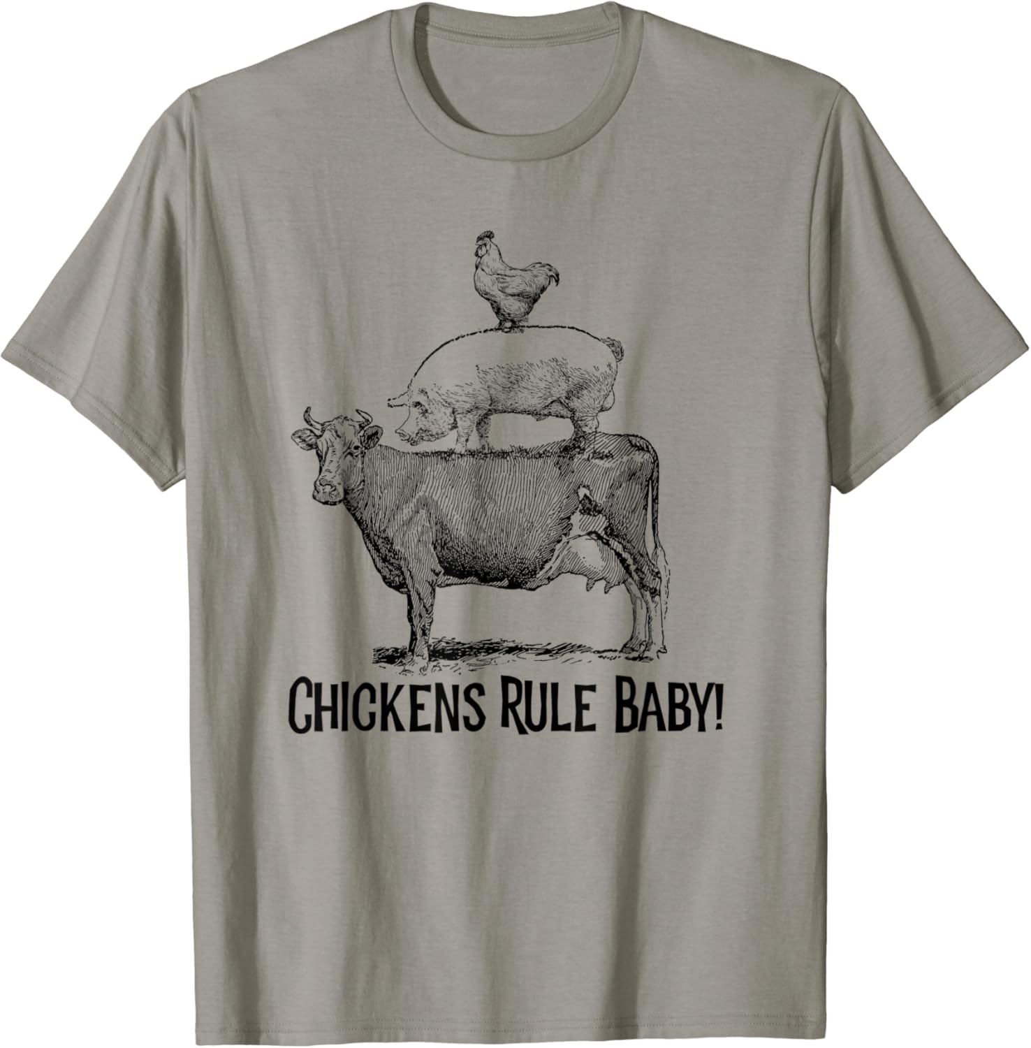 Chickens Rule Backyard Funny Chicken Poultry Hen TShirt